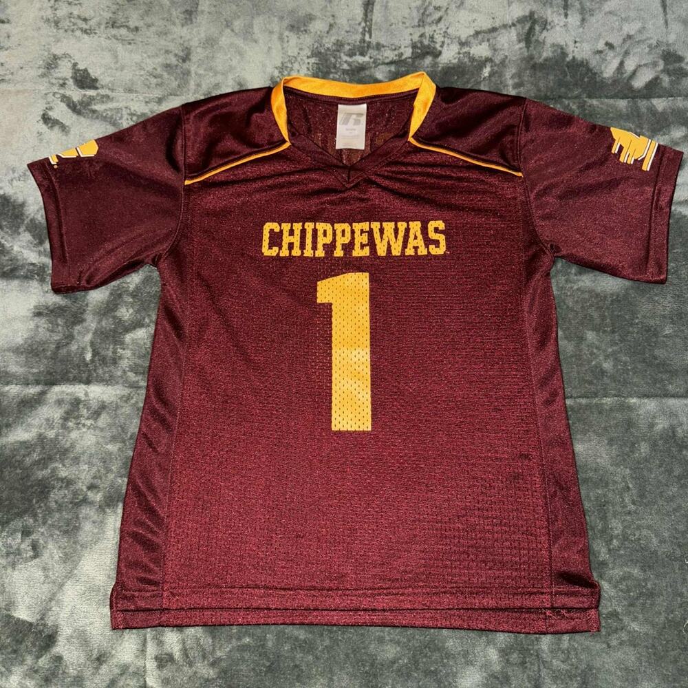 Russell Athletic Central Michigan Chippewas Football Team Jersey Boy's M Maroon